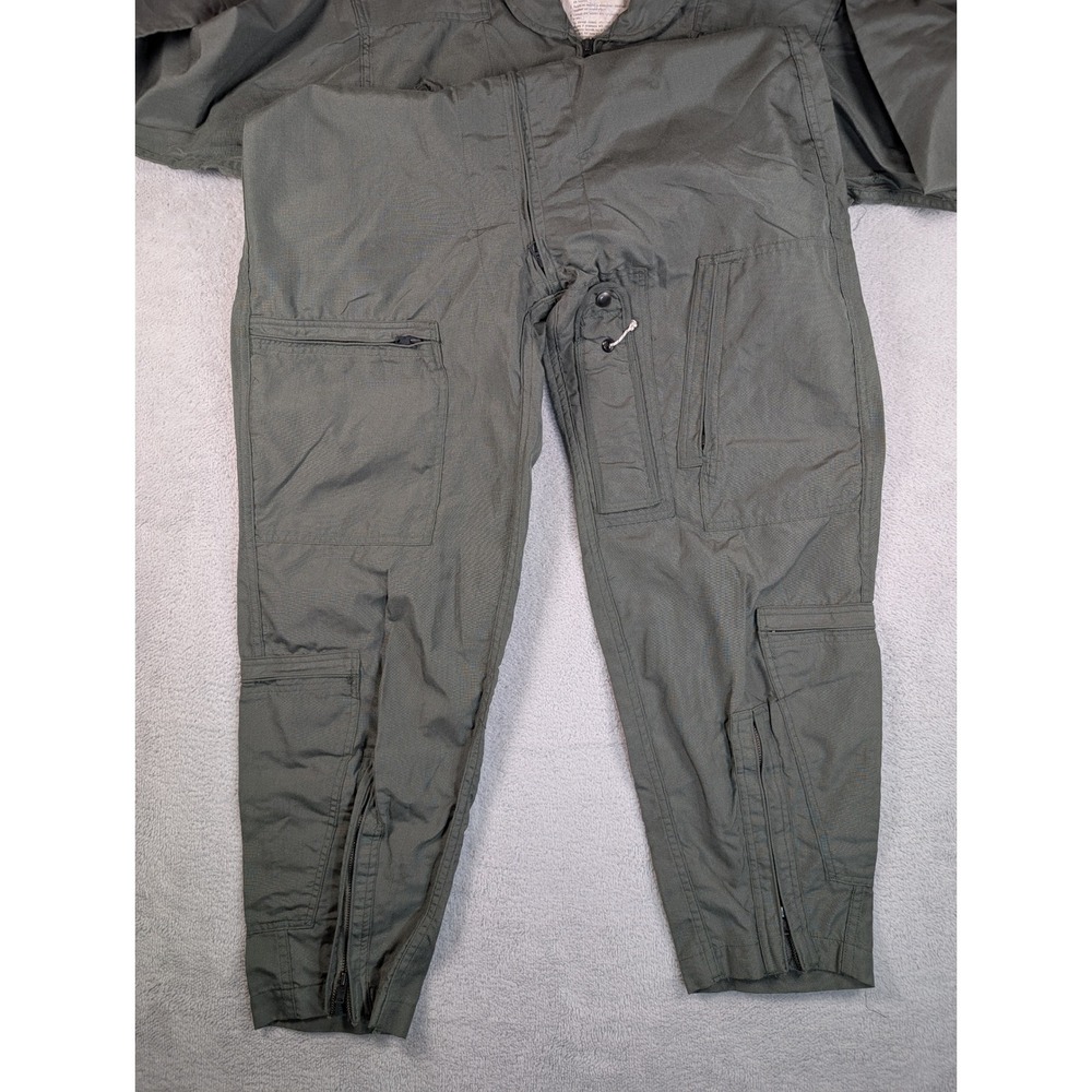 Gibraltar Industries Mens 42R Green Flight Suit Coveralls MIL-C-83141A CWU-27/P - Picture 5 of 7
